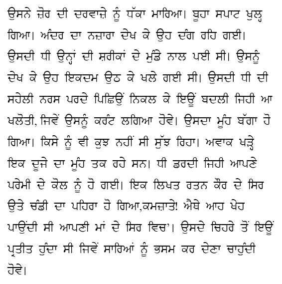 Punjabi Text